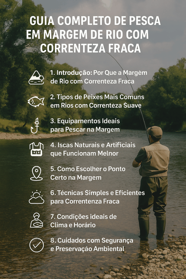 Guia Completo de Pesca em Margem de Rio com Correnteza Fraca